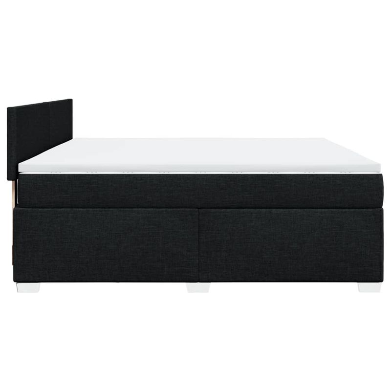 Casa si Gradina - Mobilier - Paturi si accesorii - Paturi - Pat box spring cu saltea, negru, 180x200 cm, catifea - Infinity.ro