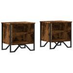 Casa si Gradina - Mobilier - Comode si corpuri - Noptiere - Noptiere, 2 buc., stejar fumuriu, 40x30x40 cm, lemn prelucrat - Infinity.ro
