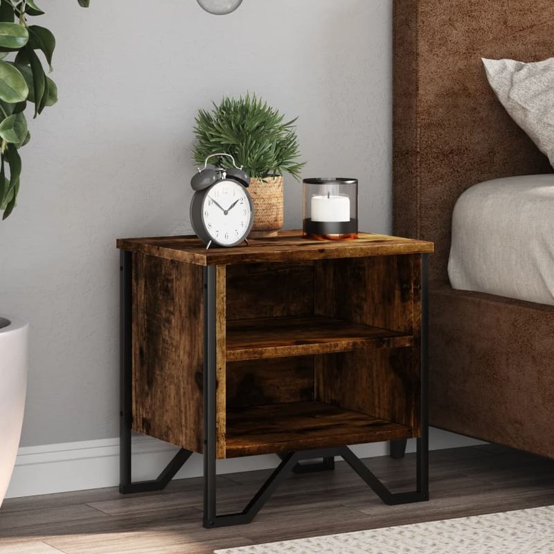 Casa si Gradina - Mobilier - Comode si corpuri - Noptiere - Noptiere, 2 buc., stejar fumuriu, 40x30x40 cm, lemn prelucrat - Infinity.ro