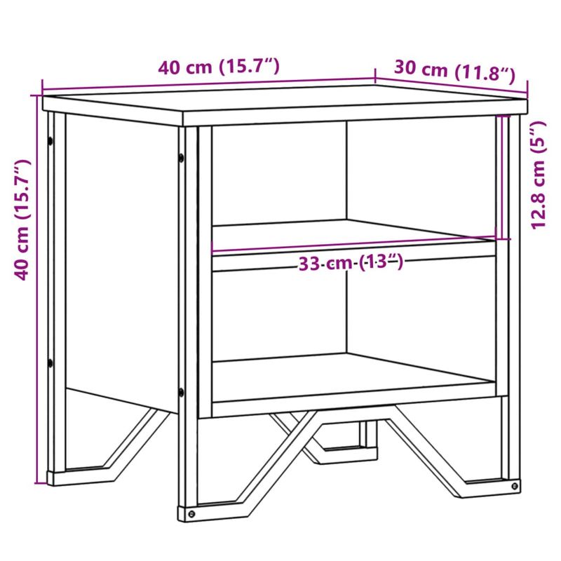 Casa si Gradina - Mobilier - Comode si corpuri - Noptiere - Noptiere, 2 buc., stejar fumuriu, 40x30x40 cm, lemn prelucrat - Infinity.ro