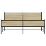 Casa si Gradina - Mobilier - Paturi si accesorii - Paturi - Cadru de pat metalic fara saltea, stejar sonoma, 180x200 cm - Infinity.ro