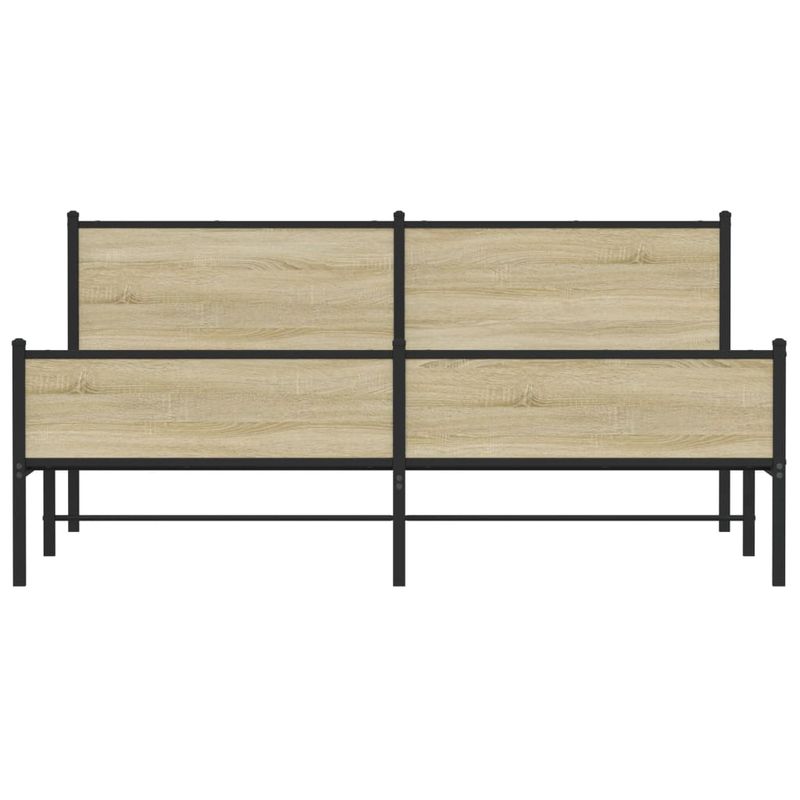 Casa si Gradina - Mobilier - Paturi si accesorii - Paturi - Cadru de pat metalic fara saltea, stejar sonoma, 180x200 cm - Infinity.ro