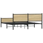 Casa si Gradina - Mobilier - Paturi si accesorii - Paturi - Cadru de pat metalic fara saltea, stejar sonoma, 180x200 cm - Infinity.ro