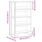 Casa si Gradina - Mobilier - Biblioteci si rafturi - Biblioteci - Biblioteca, gri sonoma, 80x31x137,5 cm, lemn prelucrat - Infinity.ro