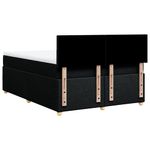 Casa si Gradina - Mobilier - Paturi si accesorii - Paturi - Pat box spring cu saltea, negru, 140x200 cm, textil - Infinity.ro