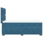 Casa si Gradina - Mobilier - Paturi si accesorii - Paturi - Pat box spring cu saltea, albastru, 90x200 cm, catifea - Infinity.ro