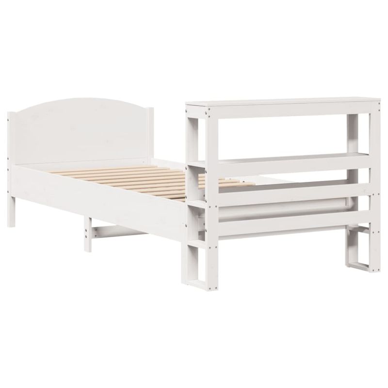 Casa si Gradina - Mobilier - Paturi si accesorii - Paturi - Cadru de pat fara saltea, alb, 90x200 cm, lemn masiv pin - Infinity.ro