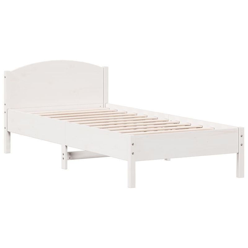 Casa si Gradina - Mobilier - Paturi si accesorii - Paturi - Cadru de pat fara saltea, alb, 90x200 cm, lemn masiv pin - Infinity.ro