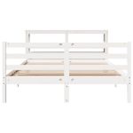Casa si Gradina - Mobilier - Paturi si accesorii - Paturi - Cadru de pat fara saltea, alb, 120x200 cm, lemn masiv pin - Infinity.ro