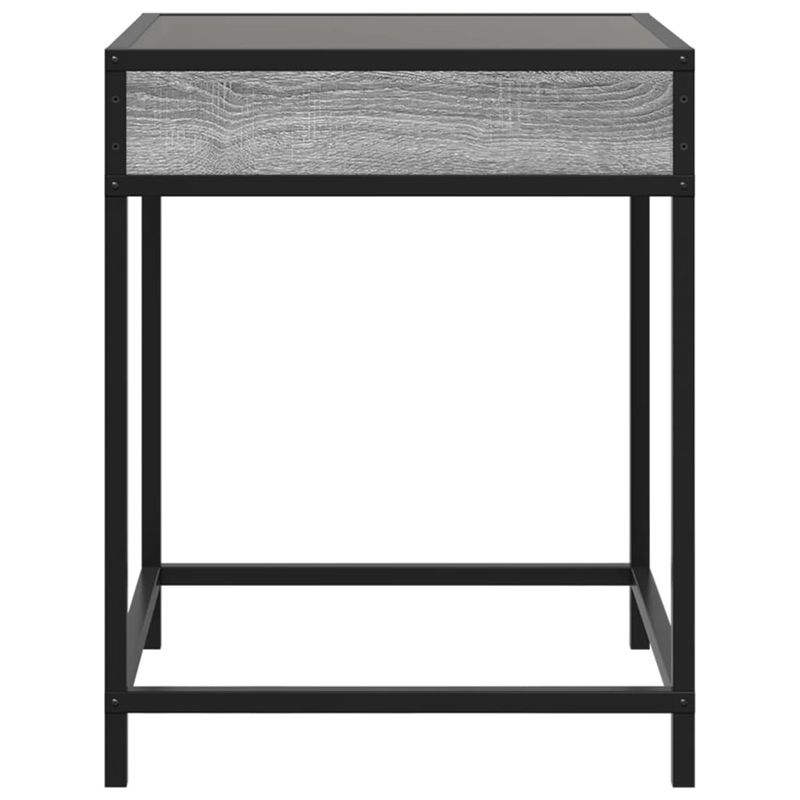 Casa si Gradina - Mobilier - Comode si corpuri - Noptiere - Noptiera cu LED infinity, gri sonoma, 40x40x51 cm - Infinity.ro