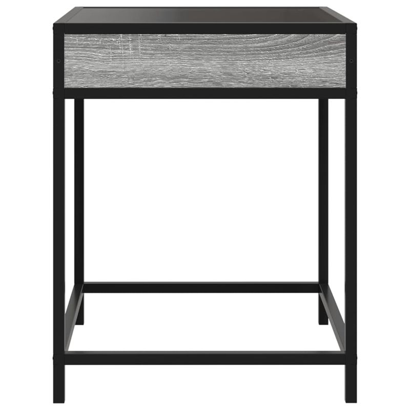 Casa si Gradina - Mobilier - Comode si corpuri - Noptiere - Noptiera cu LED infinity, gri sonoma, 40x40x51 cm - Infinity.ro