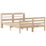 Casa si Gradina - Mobilier - Paturi si accesorii - Paturi - Cadru de pat cu tablie, 120x190 cm, lemn masiv pin - Infinity.ro