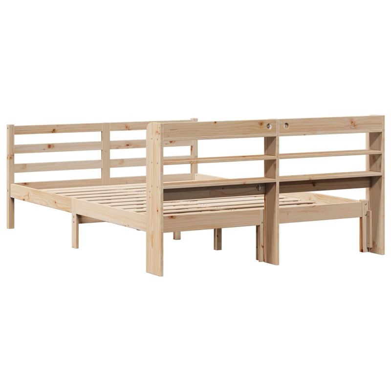 Casa si Gradina - Mobilier - Paturi si accesorii - Paturi - Cadru de pat cu tablie, 120x190 cm, lemn masiv pin - Infinity.ro