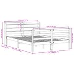 Casa si Gradina - Mobilier - Paturi si accesorii - Paturi - Cadru de pat cu tablie, 120x190 cm, lemn masiv pin - Infinity.ro