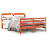 Casa si Gradina - Mobilier - Paturi si accesorii - Paturi - Cadru pat fara saltea, maro ceruit, 160x200 cm, lemn masiv pin - Infinity.ro