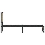 Casa si Gradina - Mobilier - Paturi si accesorii - Paturi - Cadru de pat metalic fara saltea, stejar sonoma, 75x190 cm - Infinity.ro