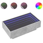 Casa si Gradina - Mobilier - Mese si birouri - Masute de cafea - Masuta de cafea cu LED, gri beton, 90x50x30 cm, lemn prelucrat - Infinity.ro