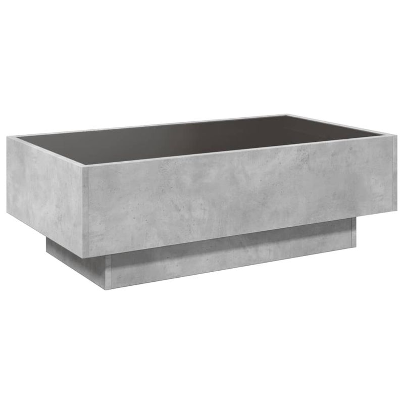 Casa si Gradina - Mobilier - Mese si birouri - Masute de cafea - Masuta de cafea cu LED, gri beton, 90x50x30 cm, lemn prelucrat - Infinity.ro