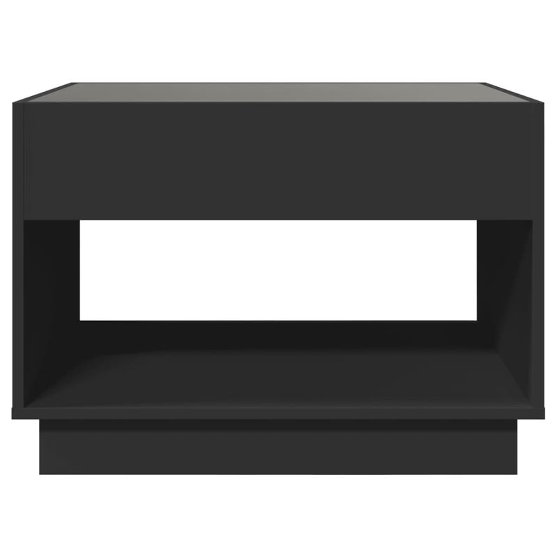 Casa si Gradina - Mobilier - Mese si birouri - Masute de cafea - Masuta de cafea cu LED infinity, negru, 70x50x50 cm - Infinity.ro