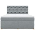 Casa si Gradina - Mobilier - Paturi si accesorii - Paturi - Pat continental, gri deschis, 180x200 cm, material textil - Infinity.ro