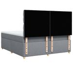 Casa si Gradina - Mobilier - Paturi si accesorii - Paturi - Pat continental, gri deschis, 180x200 cm, material textil - Infinity.ro