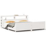 Casa si Gradina - Mobilier - Paturi si accesorii - Paturi - Cadru de pat fara saltea, alb, 180x200 cm, lemn masiv pin - Infinity.ro