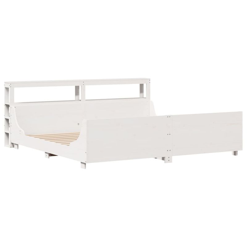 Casa si Gradina - Mobilier - Paturi si accesorii - Paturi - Cadru de pat fara saltea, alb, 180x200 cm, lemn masiv pin - Infinity.ro