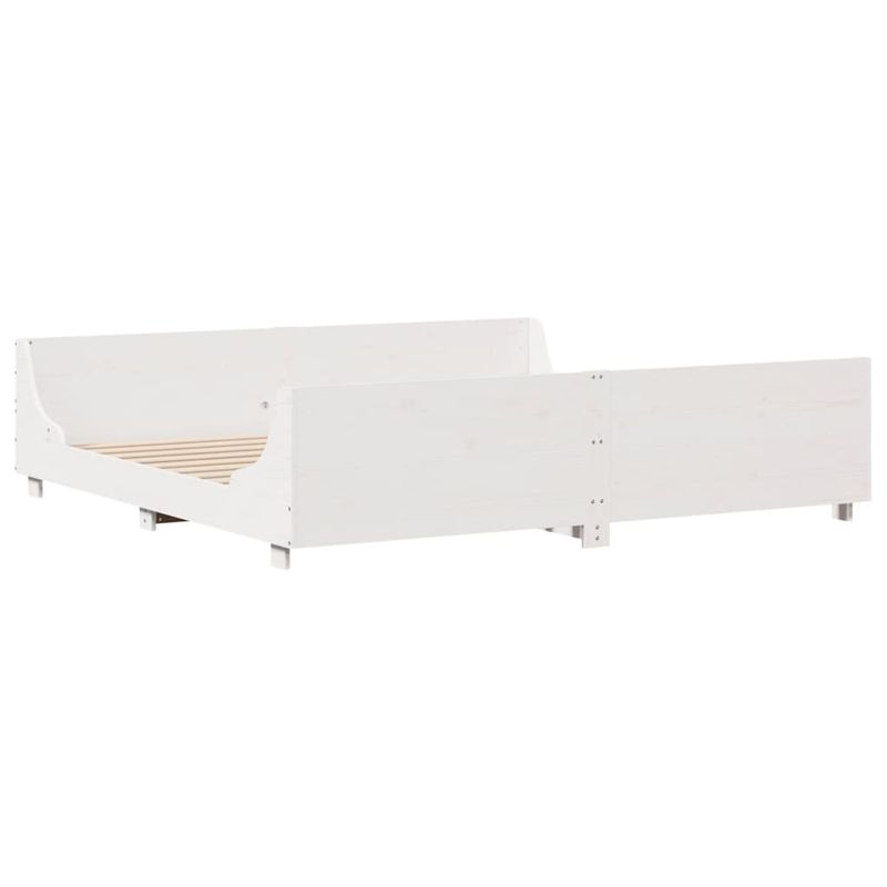 Casa si Gradina - Mobilier - Paturi si accesorii - Paturi - Cadru de pat fara saltea, alb, 180x200 cm, lemn masiv pin - Infinity.ro