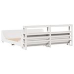 Casa si Gradina - Mobilier - Paturi si accesorii - Paturi - Cadru de pat fara saltea, alb, 180x200 cm, lemn masiv pin - Infinity.ro