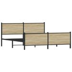 Casa si Gradina - Mobilier - Paturi si accesorii - Paturi - Cadru de pat metalic fara saltea, stejar sonoma, 193x203 cm - Infinity.ro