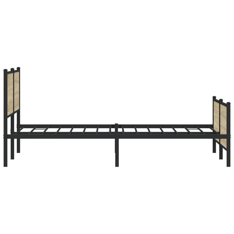 Casa si Gradina - Mobilier - Paturi si accesorii - Paturi - Cadru de pat metalic fara saltea, stejar sonoma, 193x203 cm - Infinity.ro