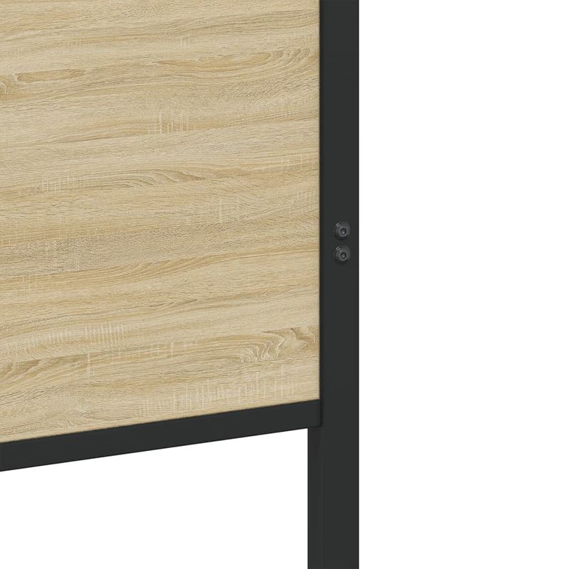 Casa si Gradina - Mobilier - Paturi si accesorii - Paturi - Cadru de pat metalic fara saltea, stejar sonoma, 193x203 cm - Infinity.ro