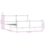 Casa si Gradina - Mobilier - Paturi si accesorii - Paturi - Cadru de pat metalic fara saltea, stejar sonoma, 193x203 cm - Infinity.ro