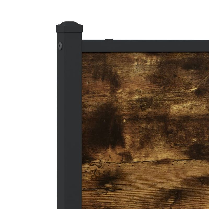 Casa si Gradina - Mobilier - Paturi si accesorii - Paturi - Cadru pat metalic fara saltea, stejar fumuriu, 160x200 cm - Infinity.ro