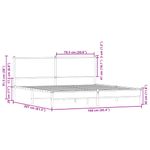 Casa si Gradina - Mobilier - Paturi si accesorii - Paturi - Cadru pat metalic fara saltea, stejar fumuriu, 160x200 cm - Infinity.ro