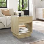 Casa si Gradina - Mobilier - Mese si birouri - Masute de cafea - Masuta de cafea cu LED infinity, stejar sonoma, 40x40x50 cm - Infinity.ro