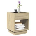 Casa si Gradina - Mobilier - Mese si birouri - Masute de cafea - Masuta de cafea cu LED infinity, stejar sonoma, 40x40x50 cm - Infinity.ro