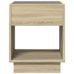 Casa si Gradina - Mobilier - Mese si birouri - Masute de cafea - Masuta de cafea cu LED infinity, stejar sonoma, 40x40x50 cm - Infinity.ro