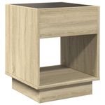 Casa si Gradina - Mobilier - Mese si birouri - Masute de cafea - Masuta de cafea cu LED infinity, stejar sonoma, 40x40x50 cm - Infinity.ro