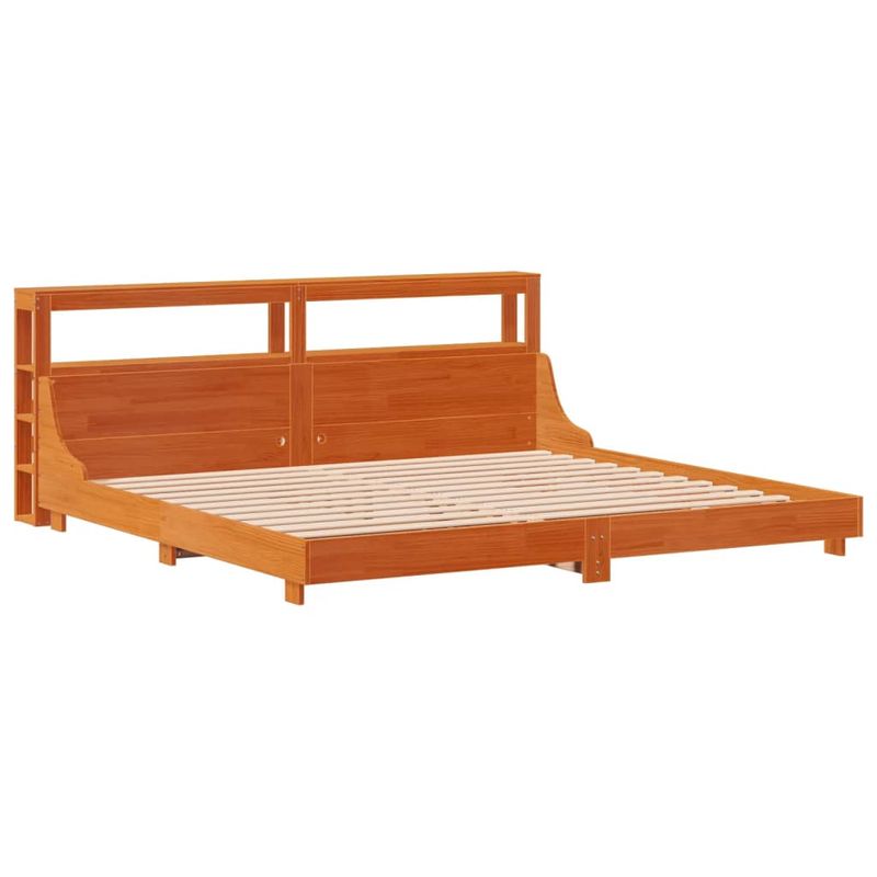 Casa si Gradina - Mobilier - Paturi si accesorii - Paturi - Cadru de pat fara saltea, maro ceruit 180x200 cm lemn masiv pin - Infinity.ro