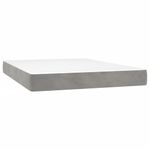 Casa si Gradina - Mobilier - Saltele si somiere - Saltele - Saltea de pat cu arcuri, gri deschis, 140x210x20 cm, catifea - Infinity.ro