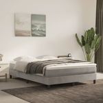 Casa si Gradina - Mobilier - Saltele si somiere - Saltele - Saltea de pat cu arcuri, gri deschis, 140x210x20 cm, catifea - Infinity.ro