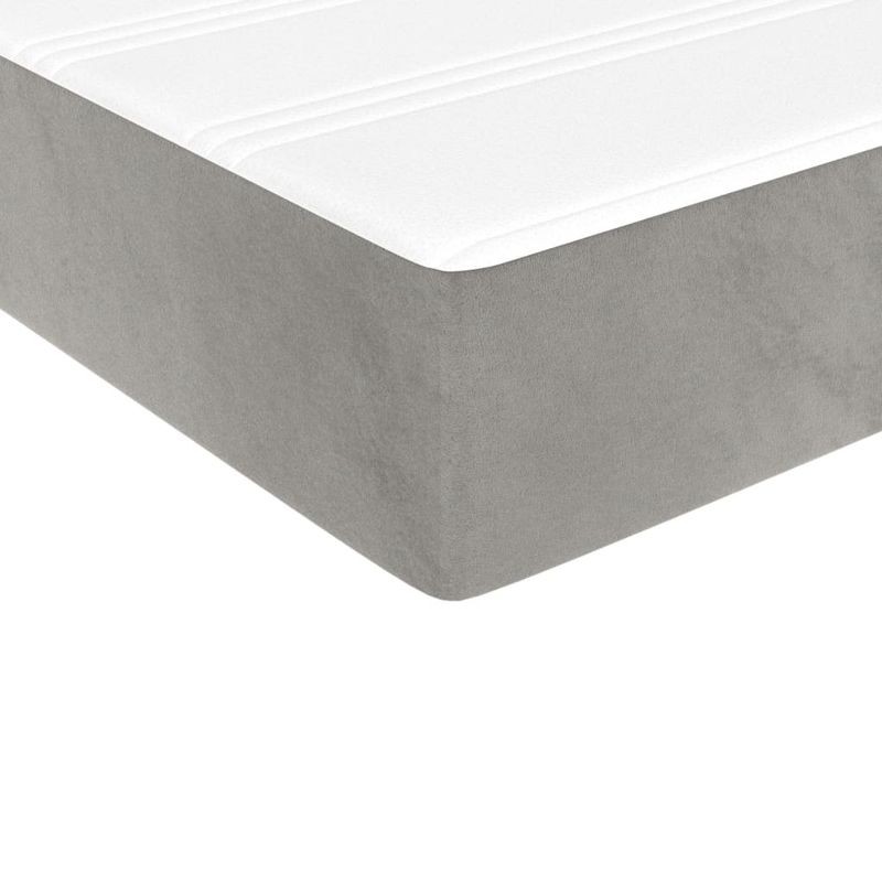 Casa si Gradina - Mobilier - Saltele si somiere - Saltele - Saltea de pat cu arcuri, gri deschis, 140x210x20 cm, catifea - Infinity.ro