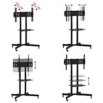 TV, Audio-Video si Foto - Accesorii TV si audio - Suporturi TV - Suport TV pe roti ecran de 32-70 inchi Max VESA 600x400 mm 50kg - Infinity.ro