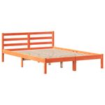 Casa si Gradina - Mobilier - Paturi si accesorii - Paturi - Cadru pat fara saltea, maro ceruit, 140x190 cm, lemn masiv pin - Infinity.ro