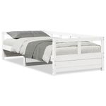Casa si Gradina - Mobilier - Paturi si accesorii - Paturi - Pat de zi, alb, 90x200 cm, lemn masiv de pin - Infinity.ro