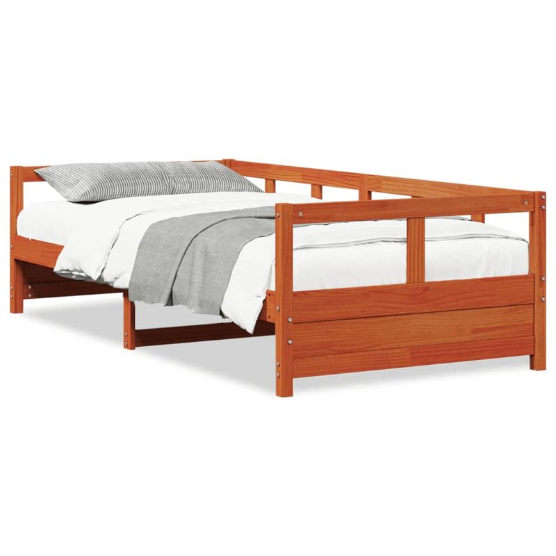 Casa si Gradina - Mobilier - Paturi si accesorii - Paturi - Pat de zi, maro ceruit, 80x200 cm, lemn masiv de pin - Infinity.ro