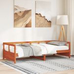 Casa si Gradina - Mobilier - Paturi si accesorii - Paturi - Pat de zi, maro ceruit, 80x200 cm, lemn masiv de pin - Infinity.ro