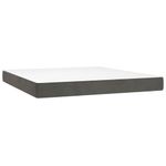 Casa si Gradina - Mobilier - Saltele si somiere - Saltele - Saltea de pat cu arcuri, gri inchis, 160x210x20 cm, catifea - Infinity.ro