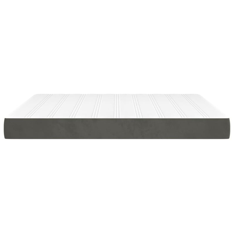 Casa si Gradina - Mobilier - Saltele si somiere - Saltele - Saltea de pat cu arcuri, gri inchis, 160x210x20 cm, catifea - Infinity.ro